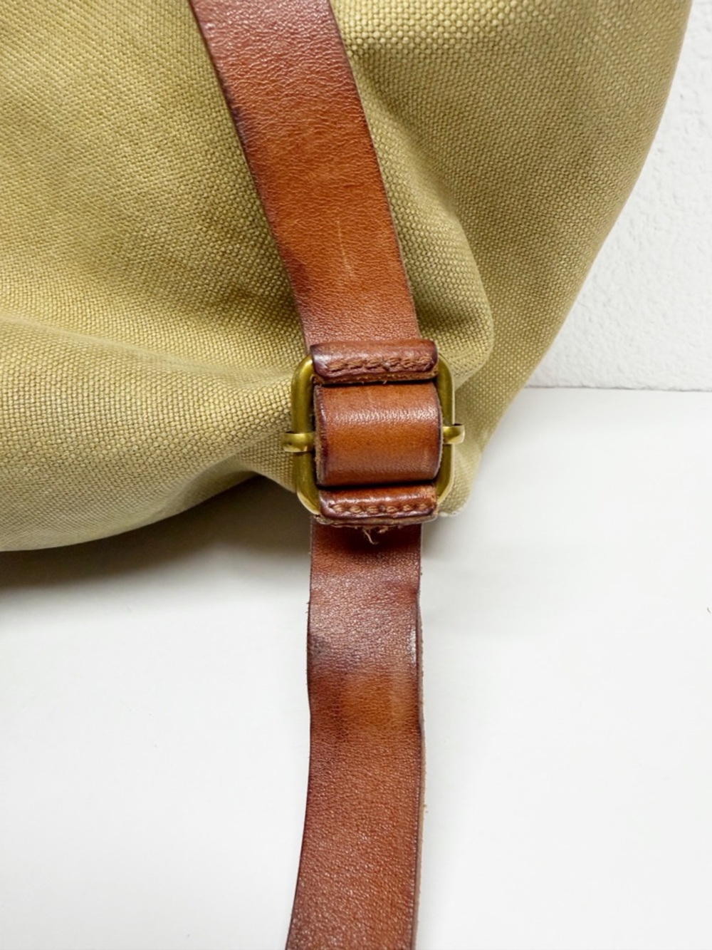Madewell Somerset Cotton Canvas Leather Strap Drawstring Backpack - Picture 9 of 15